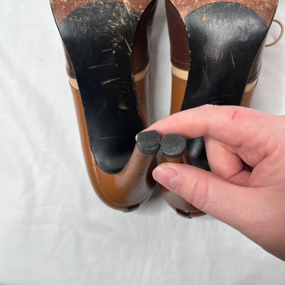 Vintage Stuart Weitzman Womens Leather Lace-Up Heeled Oxford Shoes 8.5 - Picture 12 of 12